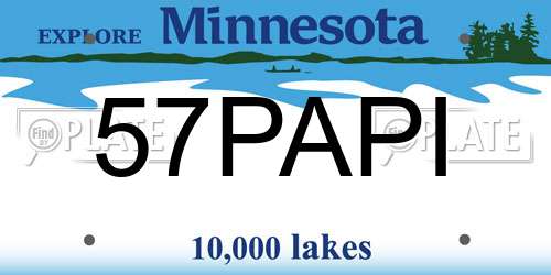 57PAPI Minnesota License Plate