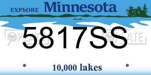 5817SS Minnesota License Plate