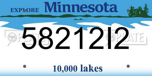 58212I2 Minnesota License Plate