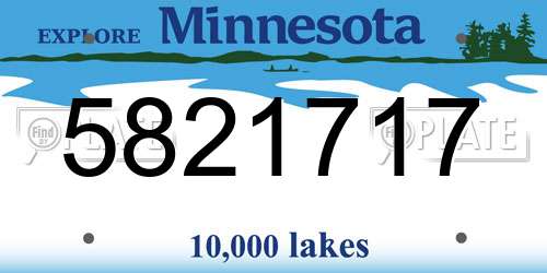 5821717 Minnesota License Plate