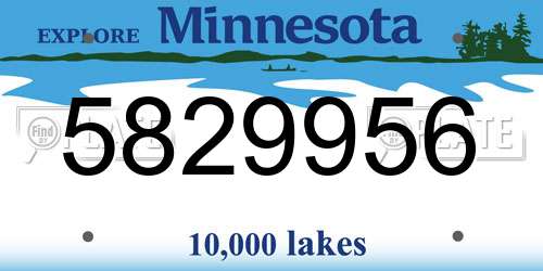 5829956 Minnesota License Plate