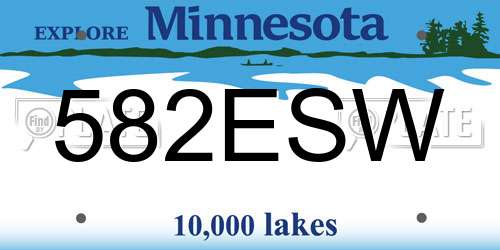 582ESW Minnesota License Plate