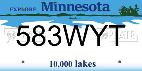 583WYT Minnesota License Plate