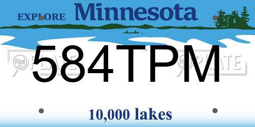 584TPM Minnesota License Plate