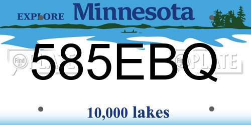585EBQ Minnesota License Plate