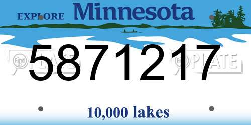 5871217 Minnesota License Plate