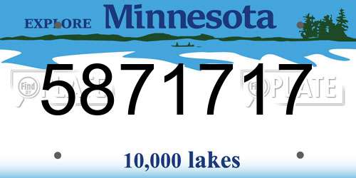 5871717 Minnesota License Plate