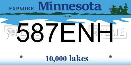 587ENH Minnesota License Plate