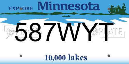 587WYT Minnesota License Plate