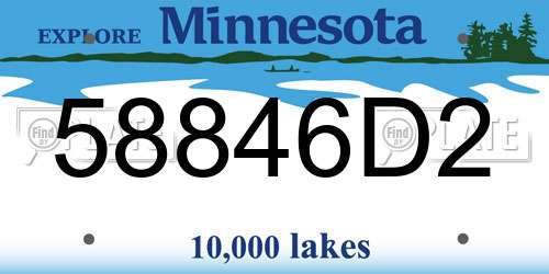 58846D2 Minnesota License Plate