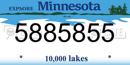 5885855 Minnesota License Plate