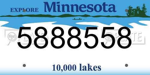 5888558 Minnesota License Plate