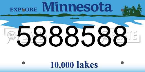 5888588 Minnesota License Plate