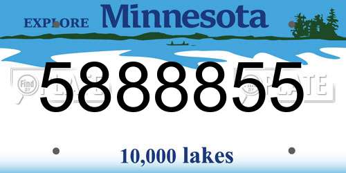 5888855 Minnesota License Plate