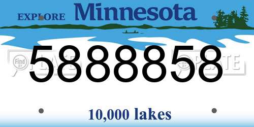5888858 Minnesota License Plate