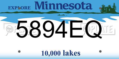 5894EQ Minnesota License Plate