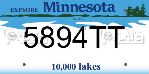 5894TT Minnesota License Plate