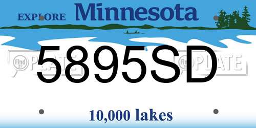 5895SD Minnesota License Plate