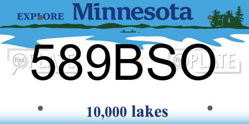 589BSO Minnesota License Plate