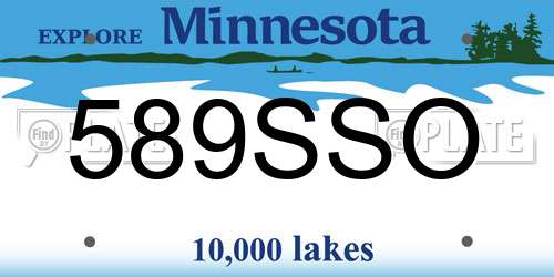 589SSO Minnesota License Plate