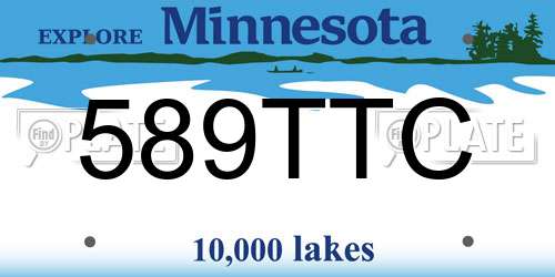 589TTC Minnesota License Plate