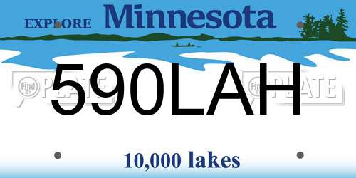590LAH Minnesota License Plate