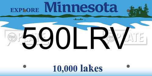 590LRV Minnesota License Plate