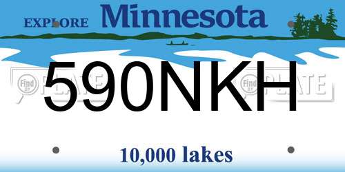 590NKH Minnesota License Plate