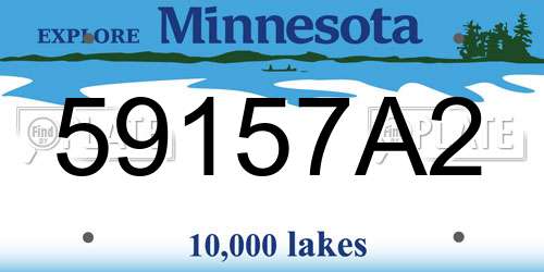 59157A2 Minnesota License Plate