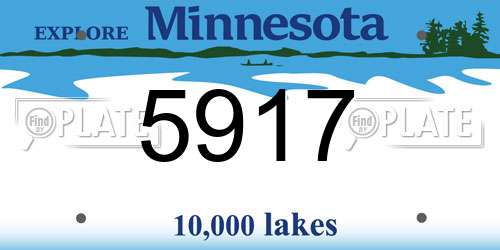 5917 Minnesota License Plate