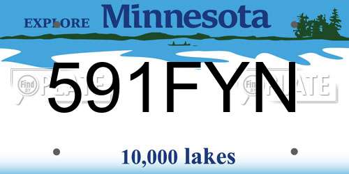 591FYN Minnesota License Plate