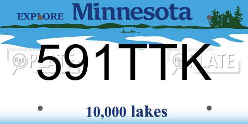 591TTK Minnesota License Plate