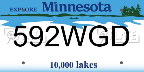 592WGD Minnesota License Plate