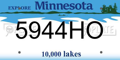 5944HO Minnesota License Plate