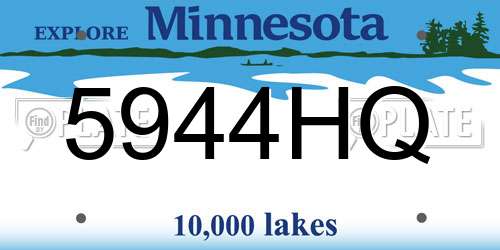 5944HQ Minnesota License Plate
