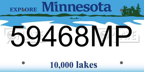 59468MP Minnesota License Plate