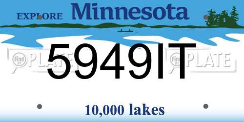 5949IT Minnesota License Plate