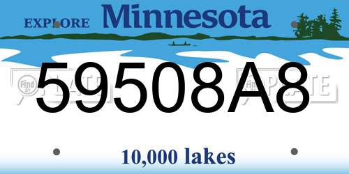 59508A8 Minnesota License Plate
