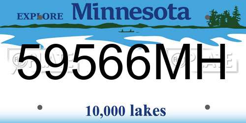 59566MH Minnesota License Plate