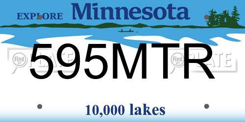 595MTR Minnesota License Plate