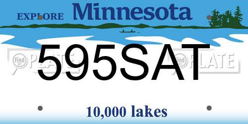 595SAT Minnesota License Plate