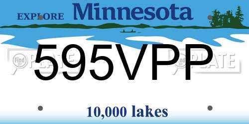595VPP Minnesota License Plate