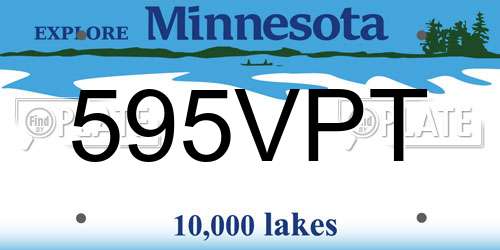 595VPT Minnesota License Plate