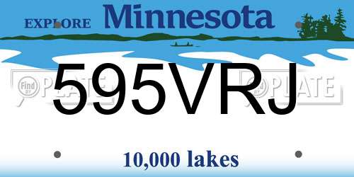 595VRJ Minnesota License Plate