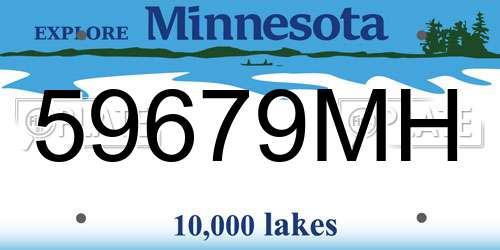 59679MH Minnesota License Plate