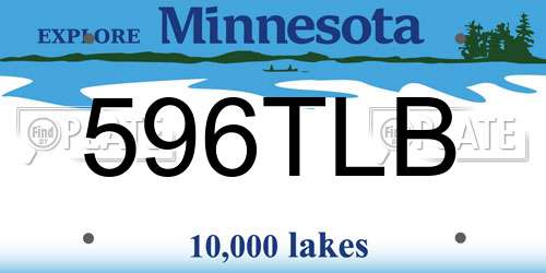 596TLB Minnesota License Plate