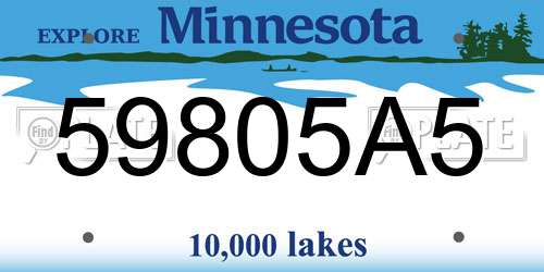 59805A5 Minnesota License Plate