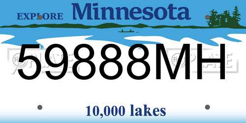59888MH Minnesota License Plate