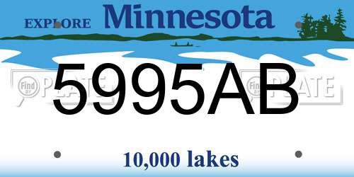 5995AB Minnesota License Plate