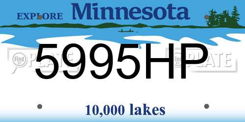 5995HP Minnesota License Plate